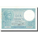 Francia, 10 Francs, Minerve, 1939, 1939-10-19, BB+, Fayette:7.12, KM:84