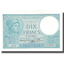 França, 10 Francs, Minerve, 1939, 1939-10-19, UNC(60-62), Fayette:7.12, KM:84