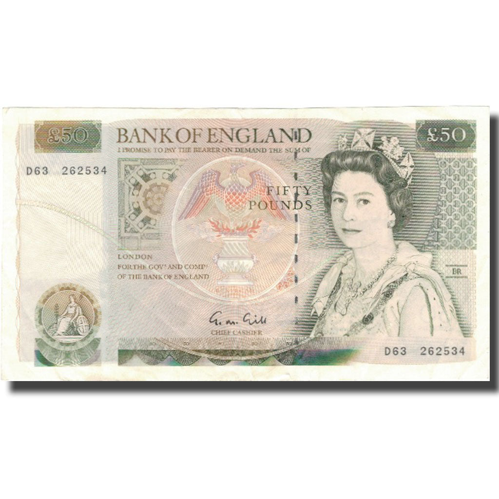 Banconote, Gran Bretagna, 50 Pounds, Undated (1981-93), KM:381b, BB
