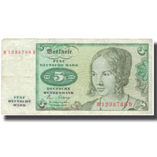 Banknot, Niemcy - RFN, 5 Deutsche Mark, 1980, 1980-01-02, KM:30b, VF(30-35)
