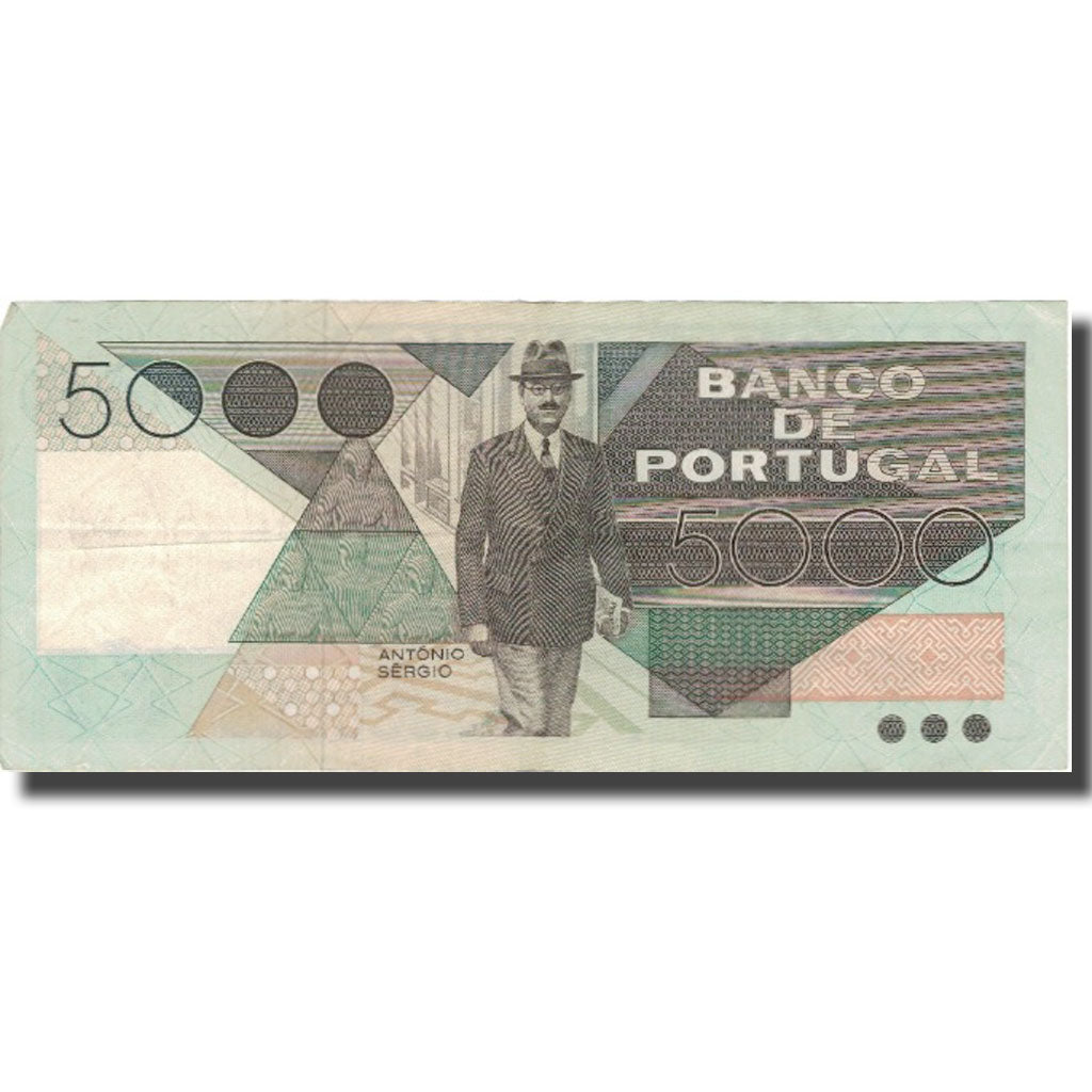 Geldschein, Portugal, 5000 Escudos, 1985, 1985-06-04, KM:182d, S+