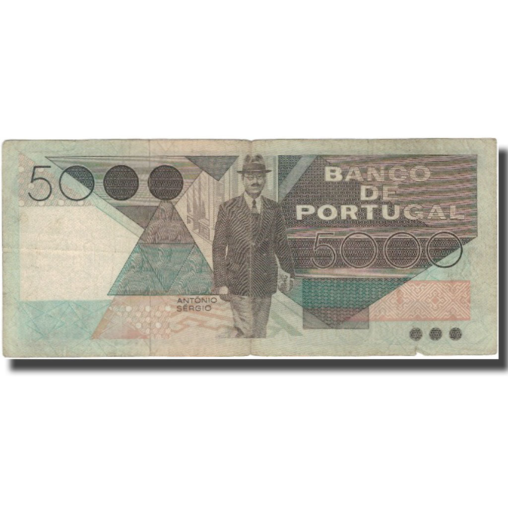 Billete, 5000 Escudos, 1980, Portugal, 1980-09-10, KM:182a, BC