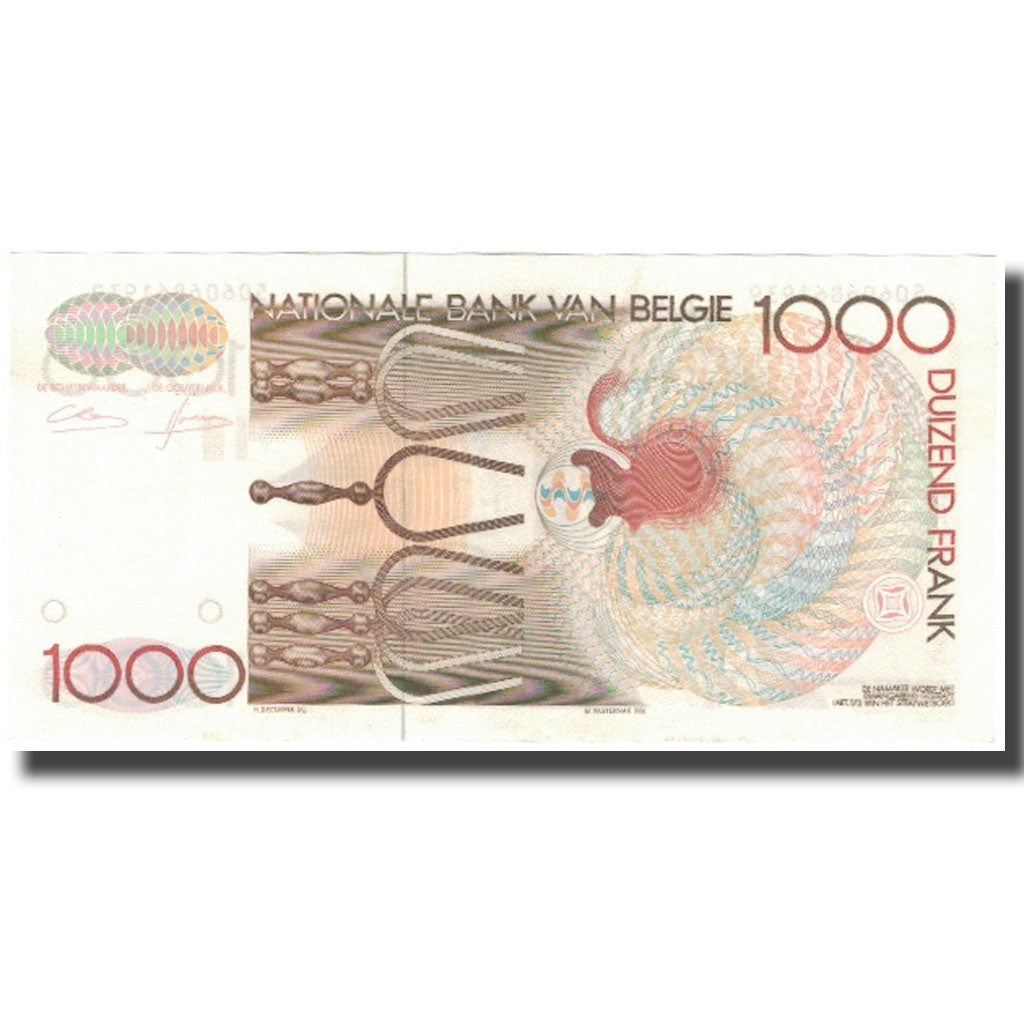 Banknote, Belgium, 1000 Francs, Undated (1980-96), KM:144a, AU(55-58)