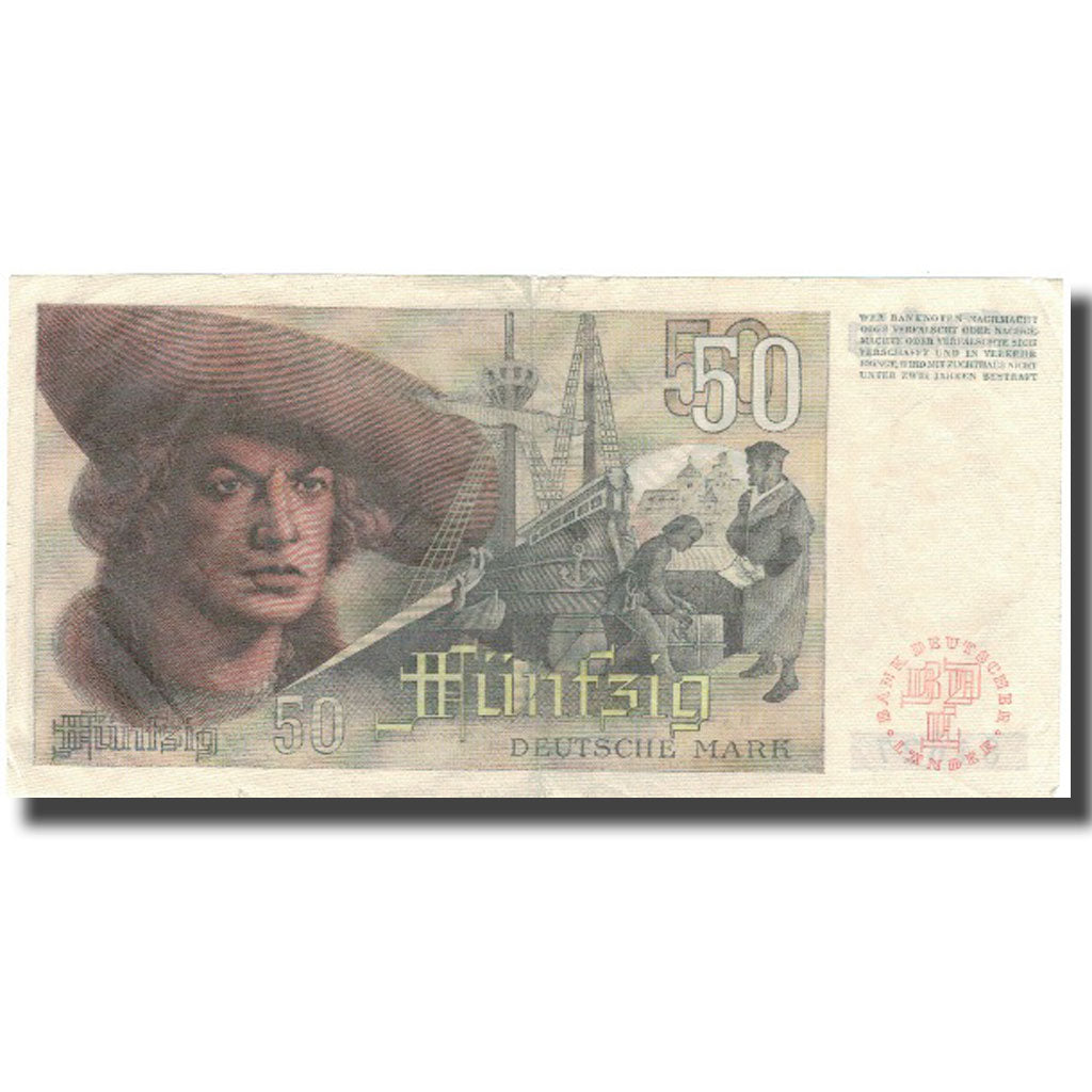Banknote, GERMANY - FEDERAL REPUBLIC, 50 Deutsche Mark, 1948, 1948-12-09
