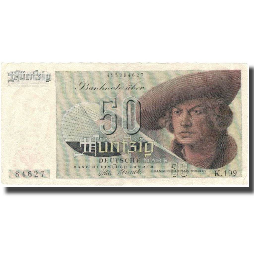 Banknote, GERMANY - FEDERAL REPUBLIC, 50 Deutsche Mark, 1948, 1948-12-09