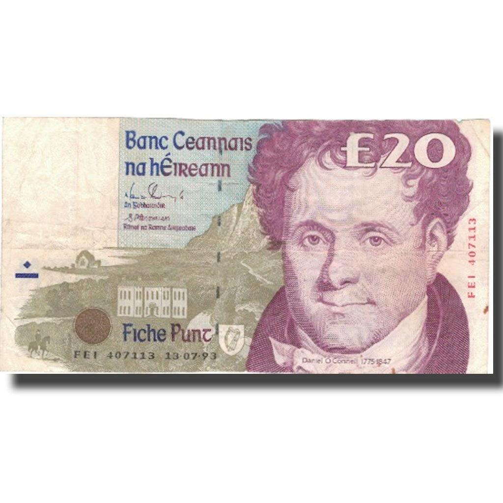 Billet, Ireland - Republic, 20 Pounds, 1993, 1993-07-13, KM:77a, TB+