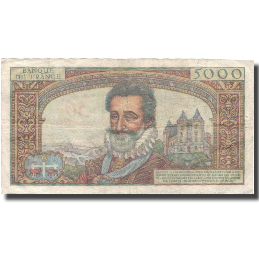 Frankreich, 50 Nouveaux Francs on 5000 Francs, Henri IV, 1959, 1959-03-05, S+