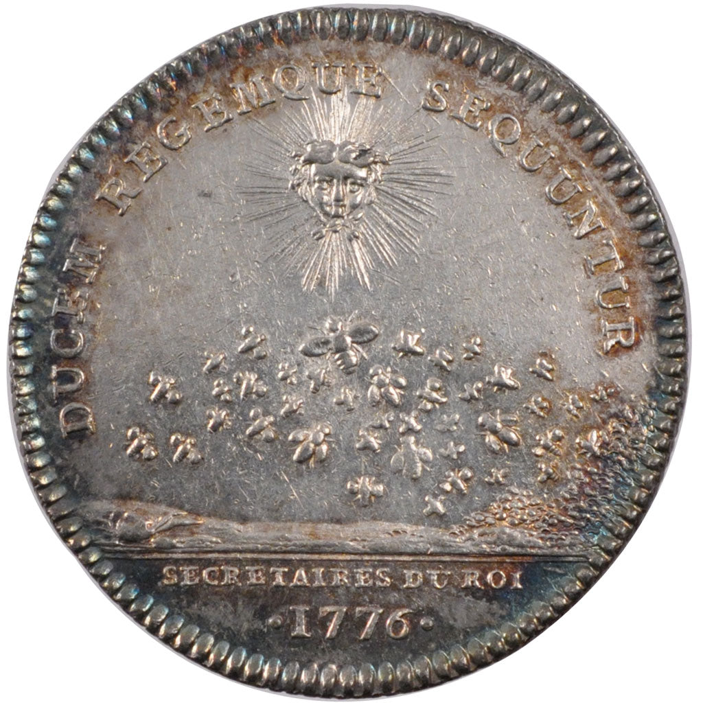 France, Royal, Token, 1776, AU(50-53), Silver, Feuardent #339, 8.10