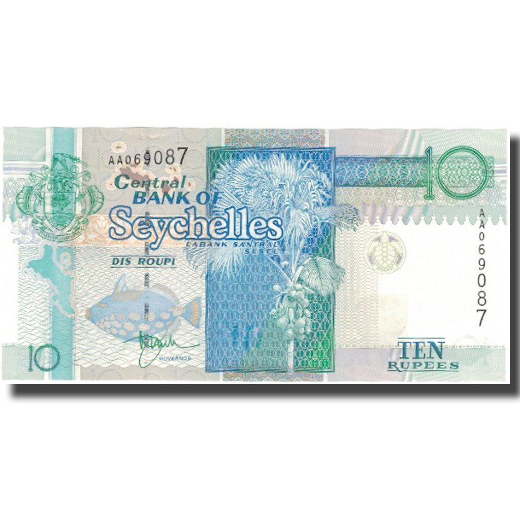 Biljet, Seychellen, 10 Rupees, Undated (1998-2010), KM:36a, SPL+