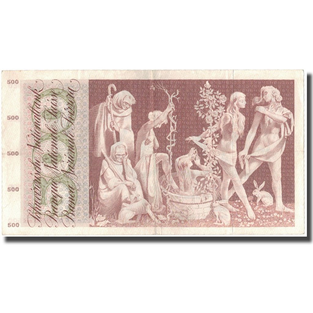 Banknote, Switzerland, 500 Franken, 1970, 1970-01-05, KM:51h, EF(40-45)