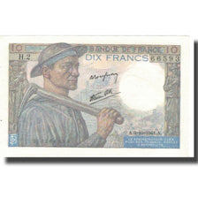 France, 10 Francs, Mineur, 1941, 1941-10-09, UNC(60-62), Fayette:8.2, KM:99b