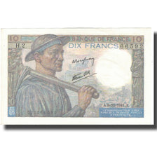 Francia, 10 Francs, Mineur, 1941, 1941-10-09, EBC+, Fayette:8.2, KM:99b