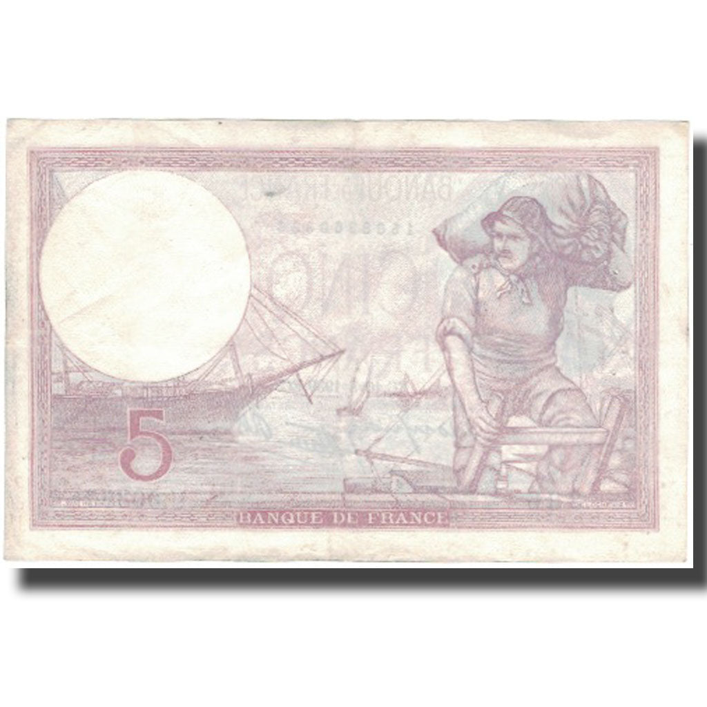 Francia, 5 Francs, Violet, 1939, 1939-08-10, BC, Fayette:4.5, KM:83