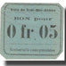 Banknote, Algeria, Sidi-Bel-Abbès, 5 Centimes, valeur faciale, Undated