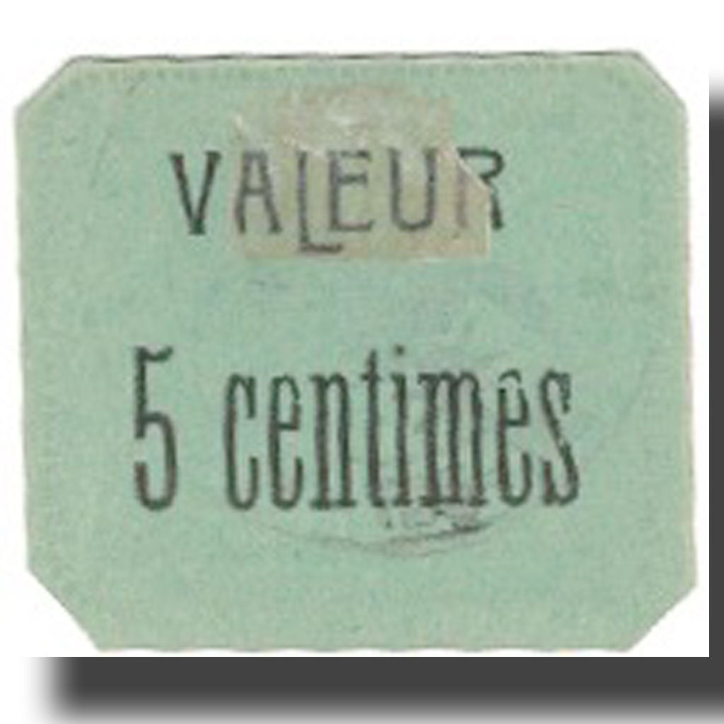 Banknote, Algeria, Sidi-Bel-Abbès, 5 Centimes, valeur faciale, Undated