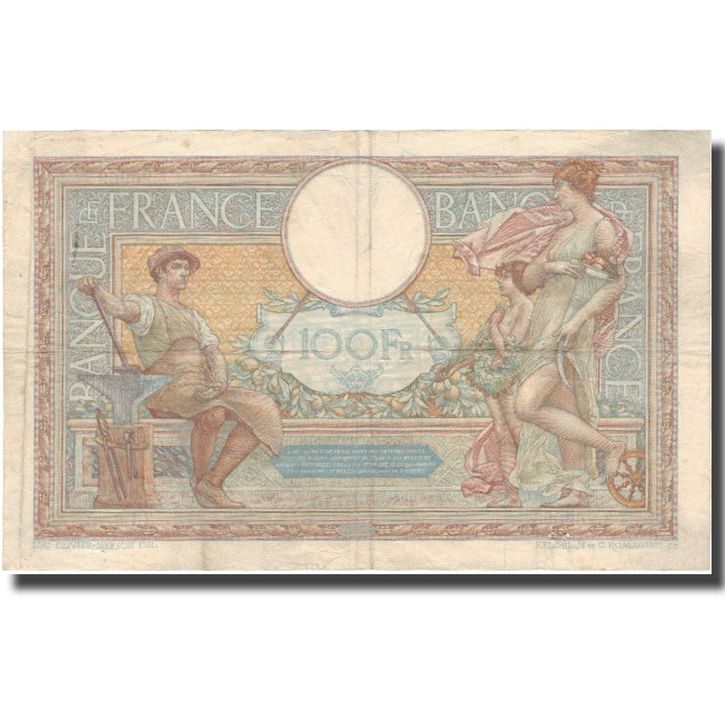 France, 100 Francs, Luc Olivier Merson, 1930, 1930-10-09, VF(20-25)