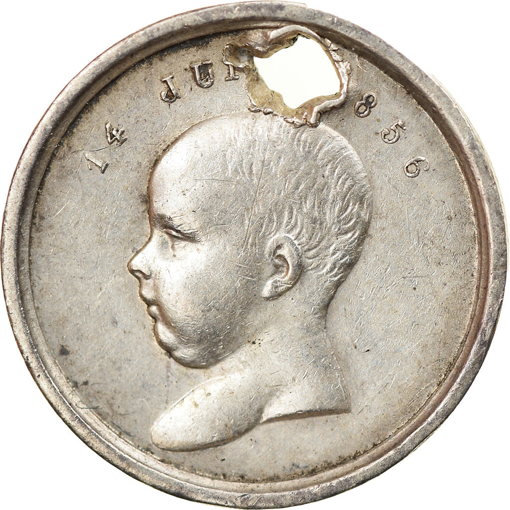 França, Medal, Naissance de Napoléon IV, Quinaire, História, 1856, EF(40-45)