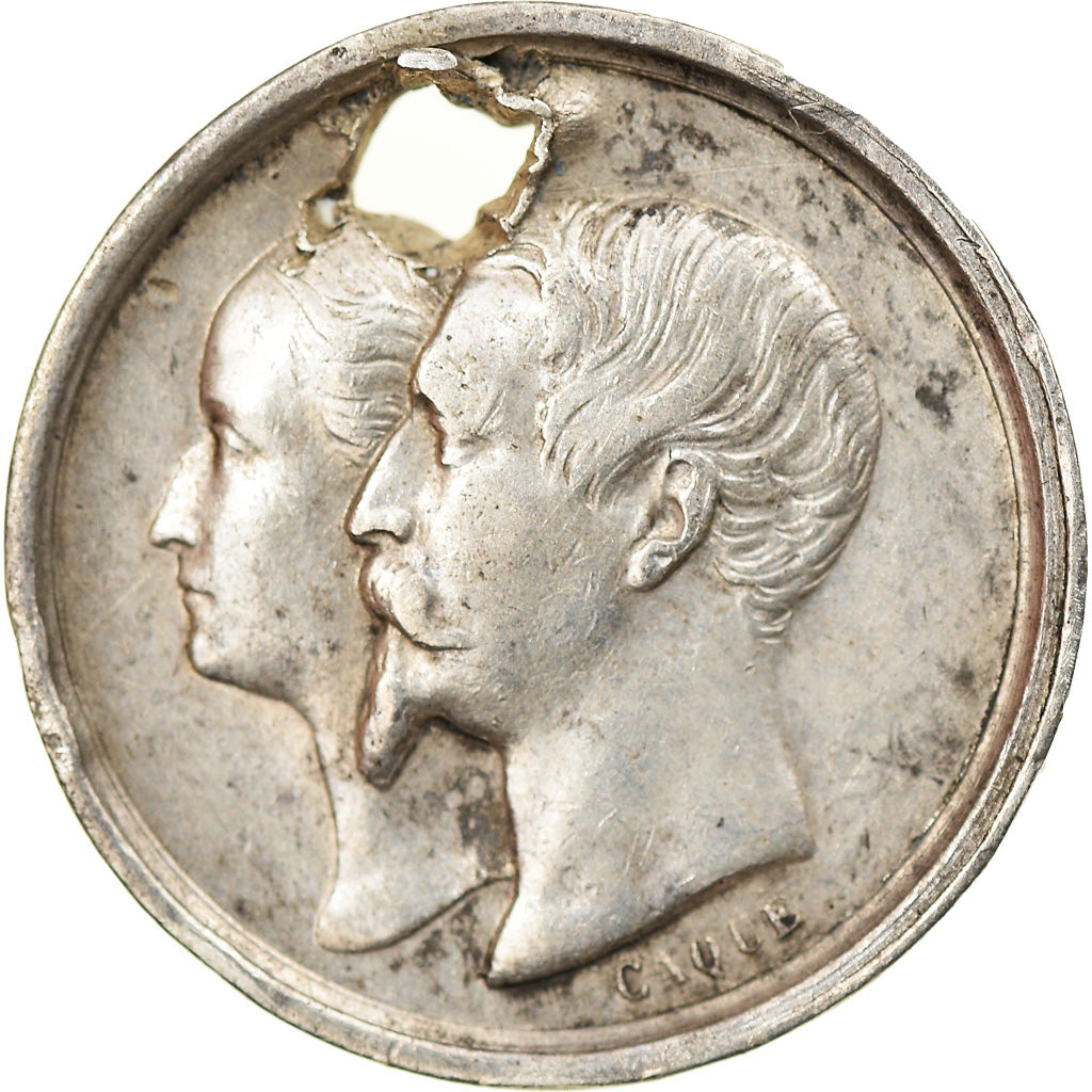 França, Medal, Naissance de Napoléon IV, Quinaire, História, 1856, EF(40-45)