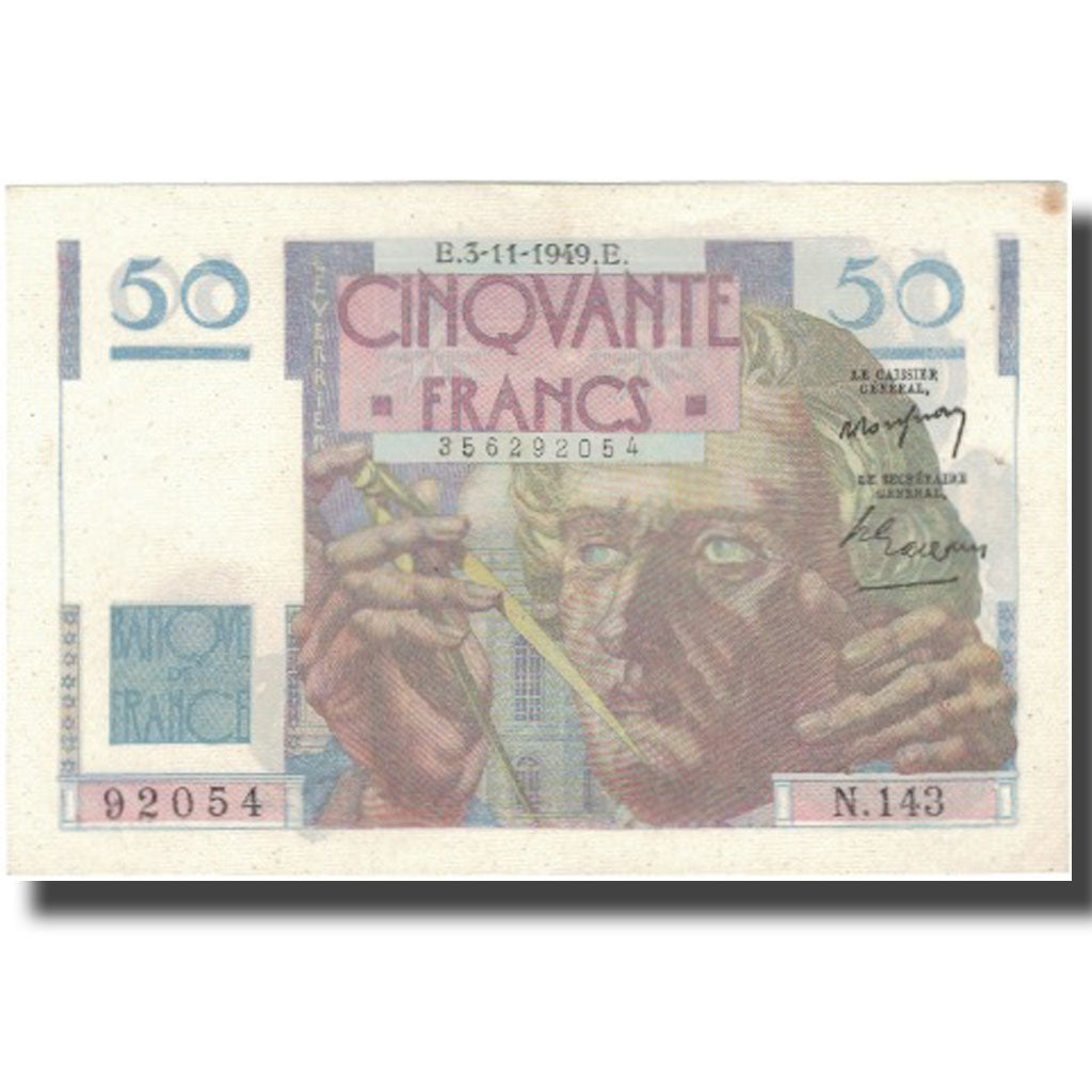 France, 50 Francs, Le Verrier, 1949, 1949-11-03, AU(55-58), Fayette:20.13