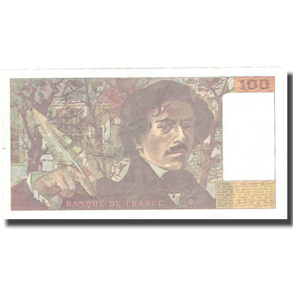 Frankrijk, 100 Francs, Delacroix, 1990, 1990, TTB+, Fayette:69bis.2a, KM:154e