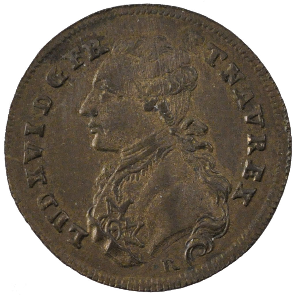 France, Royal, Token, 1788, AU(50-53), Copper, Feuardent #9217a, 3.31