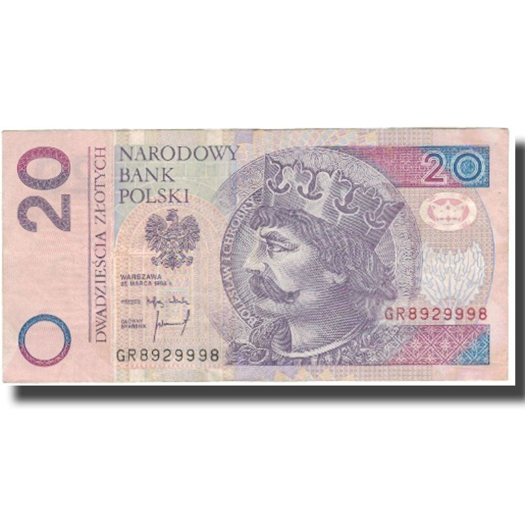 Banknote, Poland, 20 Zlotych, 1994, 1994-03-25, KM:174a, EF(40-45)