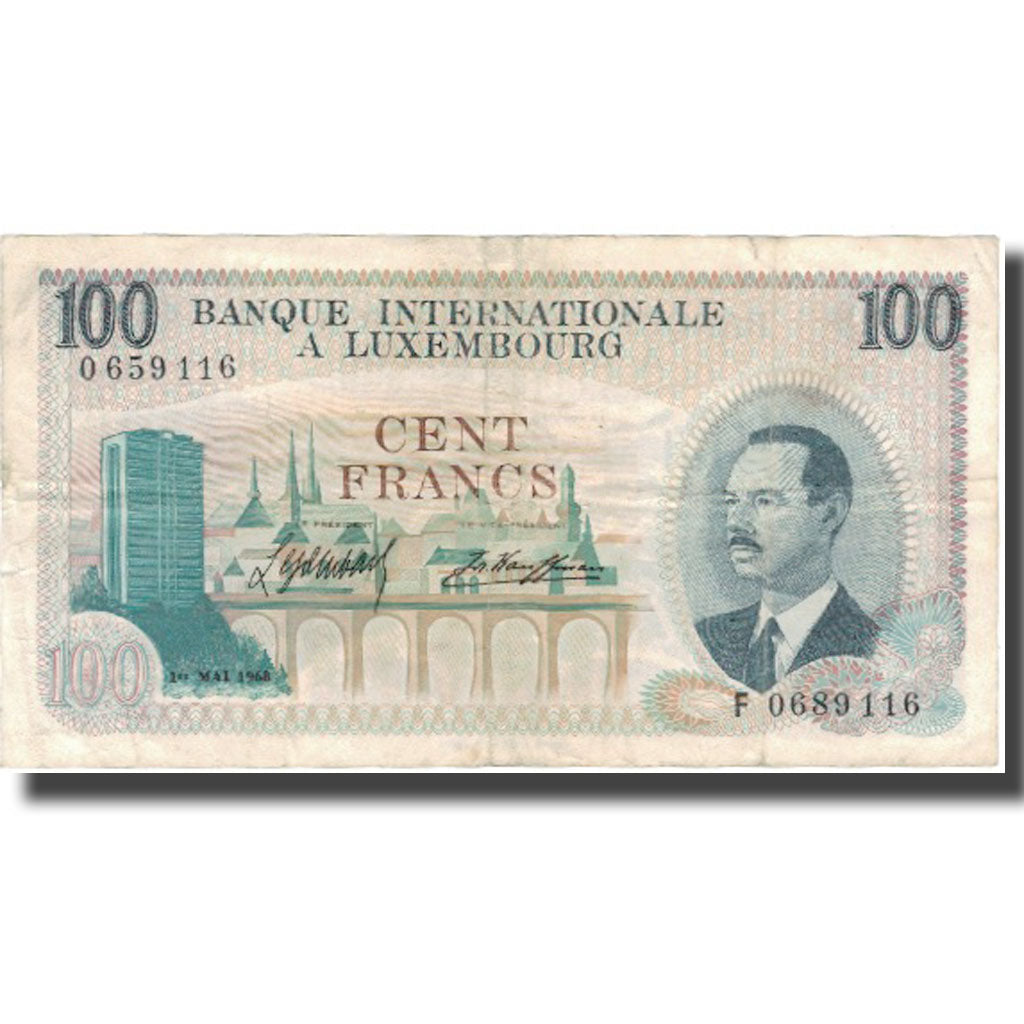 Banknote, Luxembourg, 100 Francs, 1968, 1968-05-01, KM:14A, EF(40-45)