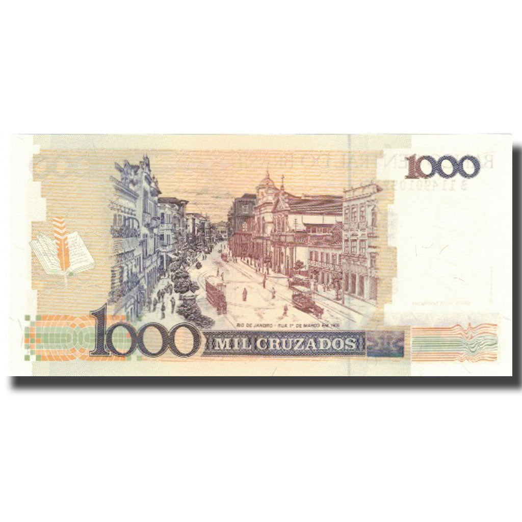 Banconote, Brasile, 1 Cruzado Novo on 1000 Cruzados, Undated (1989), KM:216b