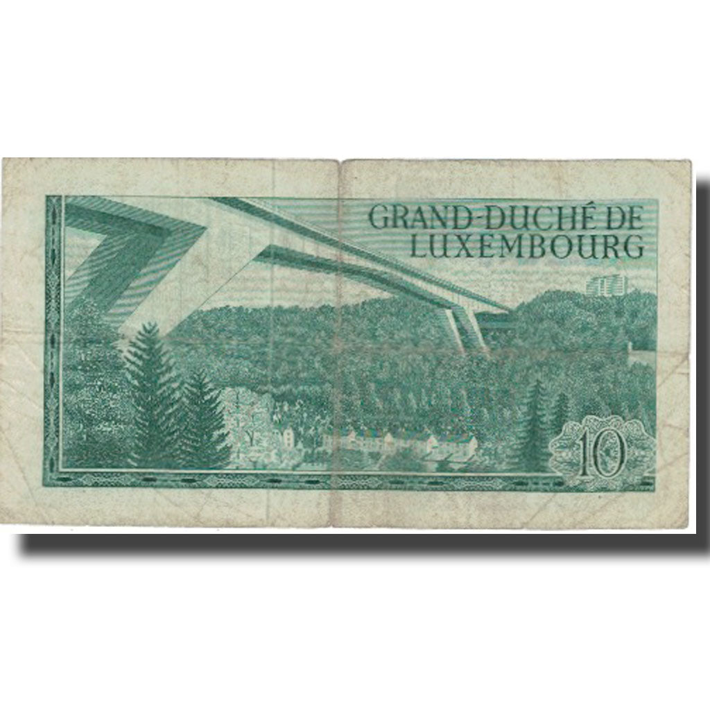 Banknote, Luxembourg, 10 Francs, 1967, 1967-03-20, KM:53a, VF(20-25)
