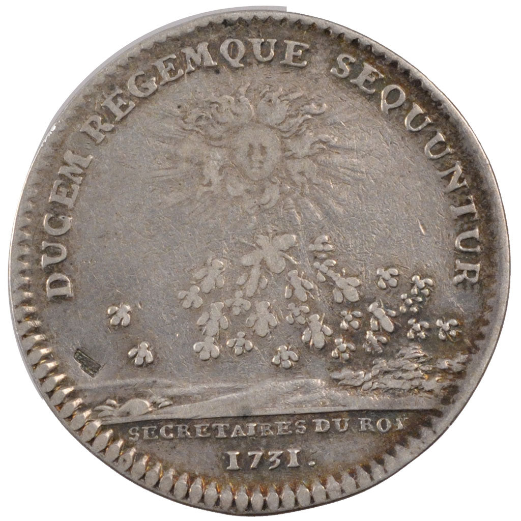 France, Royal, Token, 1731, VF(30-35), Silver, Feuardent #330, 7.98