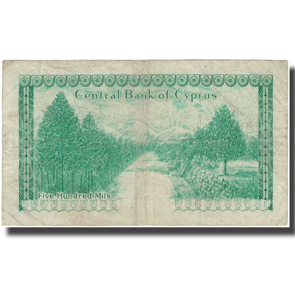 Banknote, Cyprus, 500 Mils, 1976, 1976-08-01, KM:42b, VF(20-25)