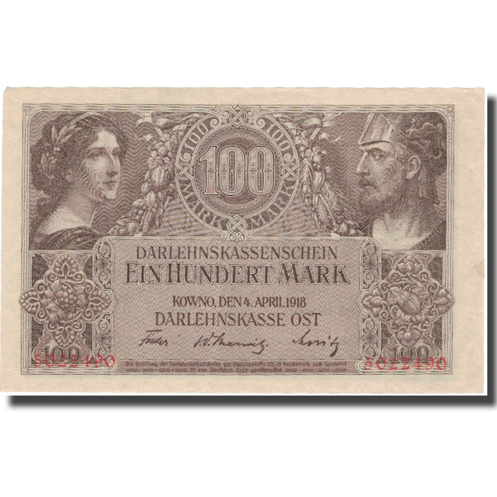 Banknote, Germany, 100 Mark, 1918, 1918-04-04, KM:R133, AU(50-53)