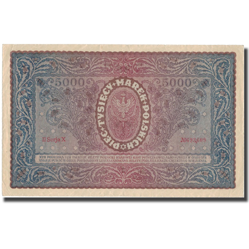 Banknote, Poland, 5000 Marek, 1920, 1920-02-07, KM:31, AU(50-53)