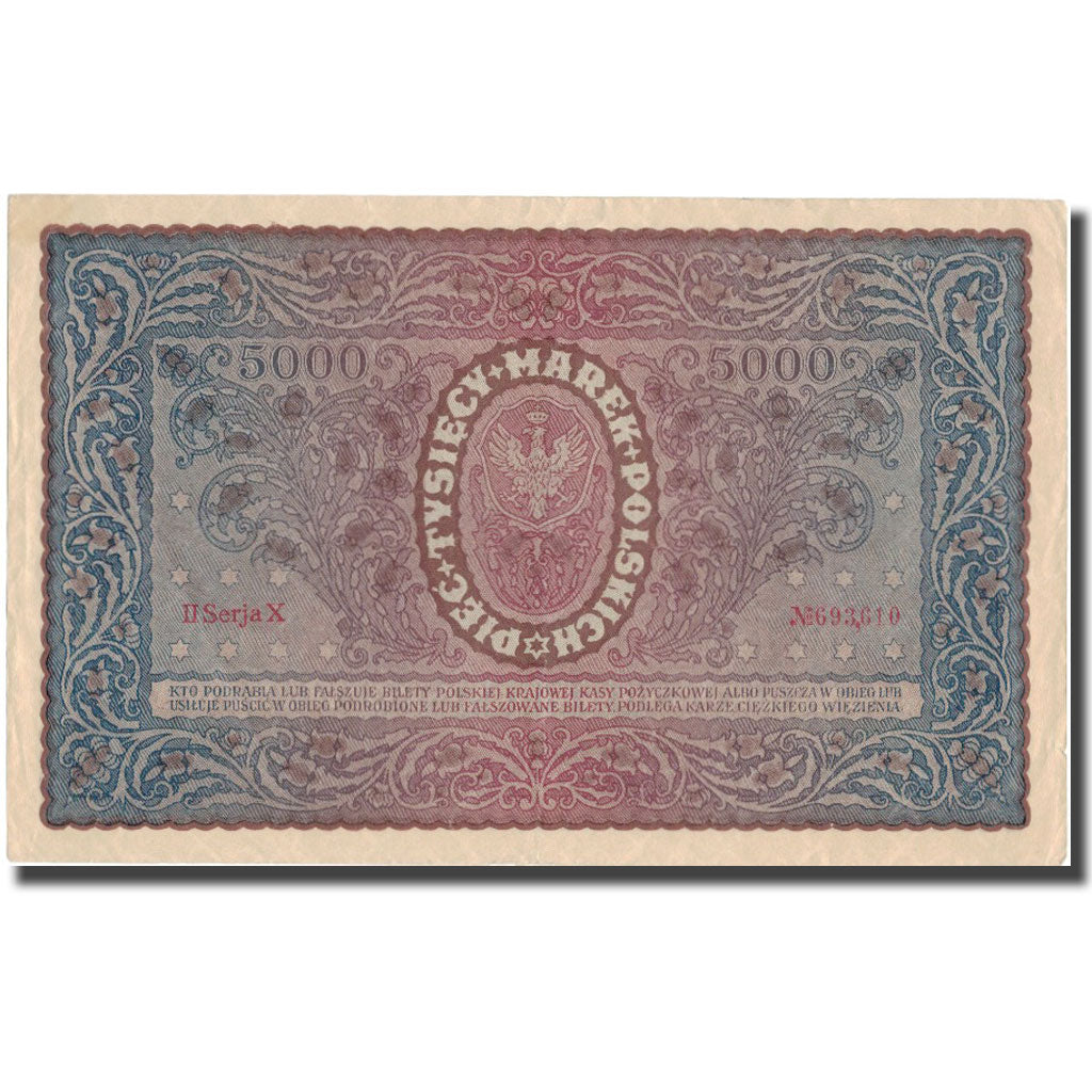 Banknote, Poland, 5000 Marek, 1920, 1920-02-07, KM:31, AU(50-53)