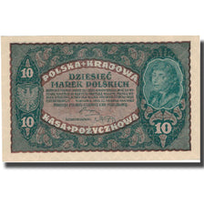 Banknote, Poland, 10 Marek, 1919, 1919-08-23, KM:25, UNC(60-62)