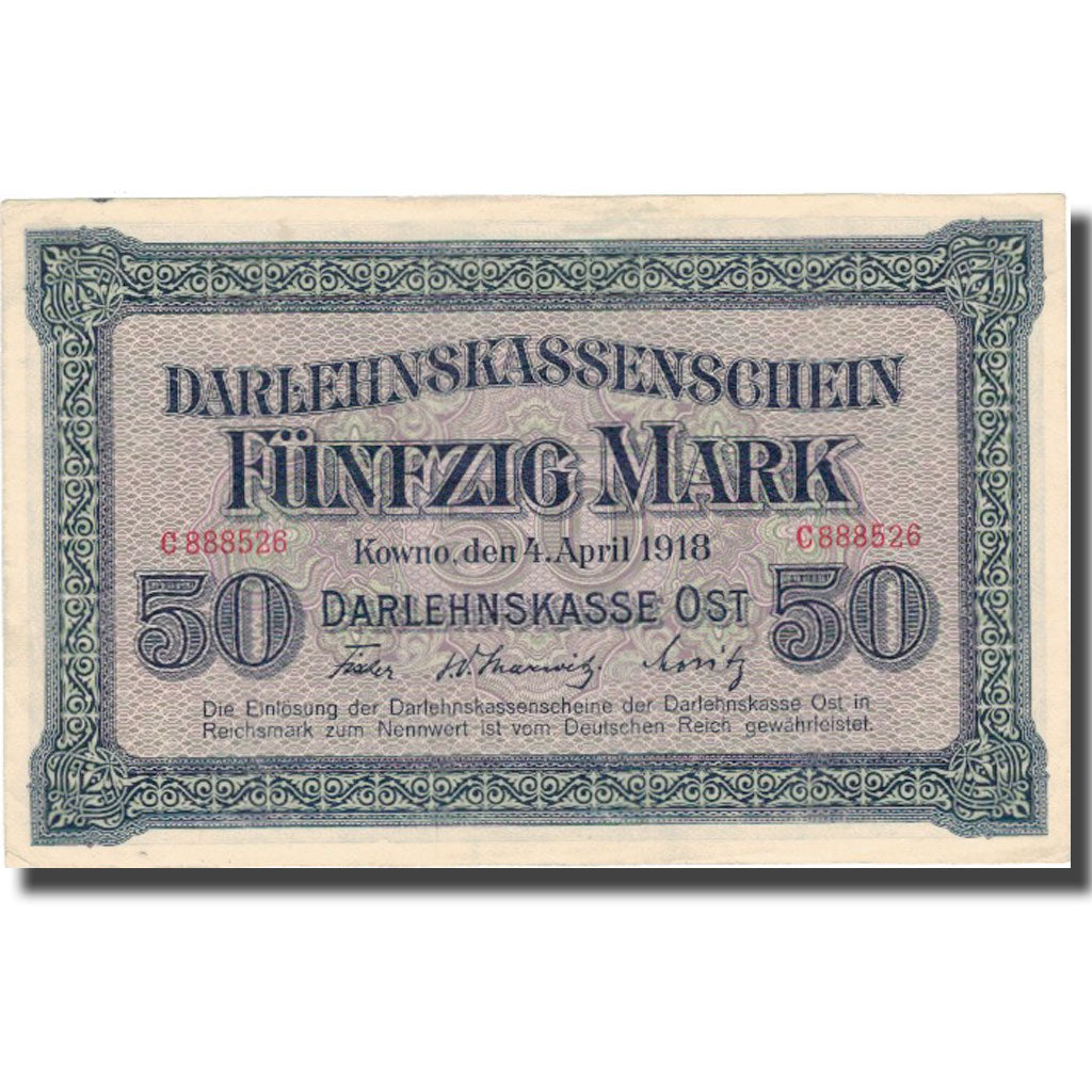 Banknote, Germany, 50 Mark, 1918, 1918-04-04, KM:R132, AU(55-58)