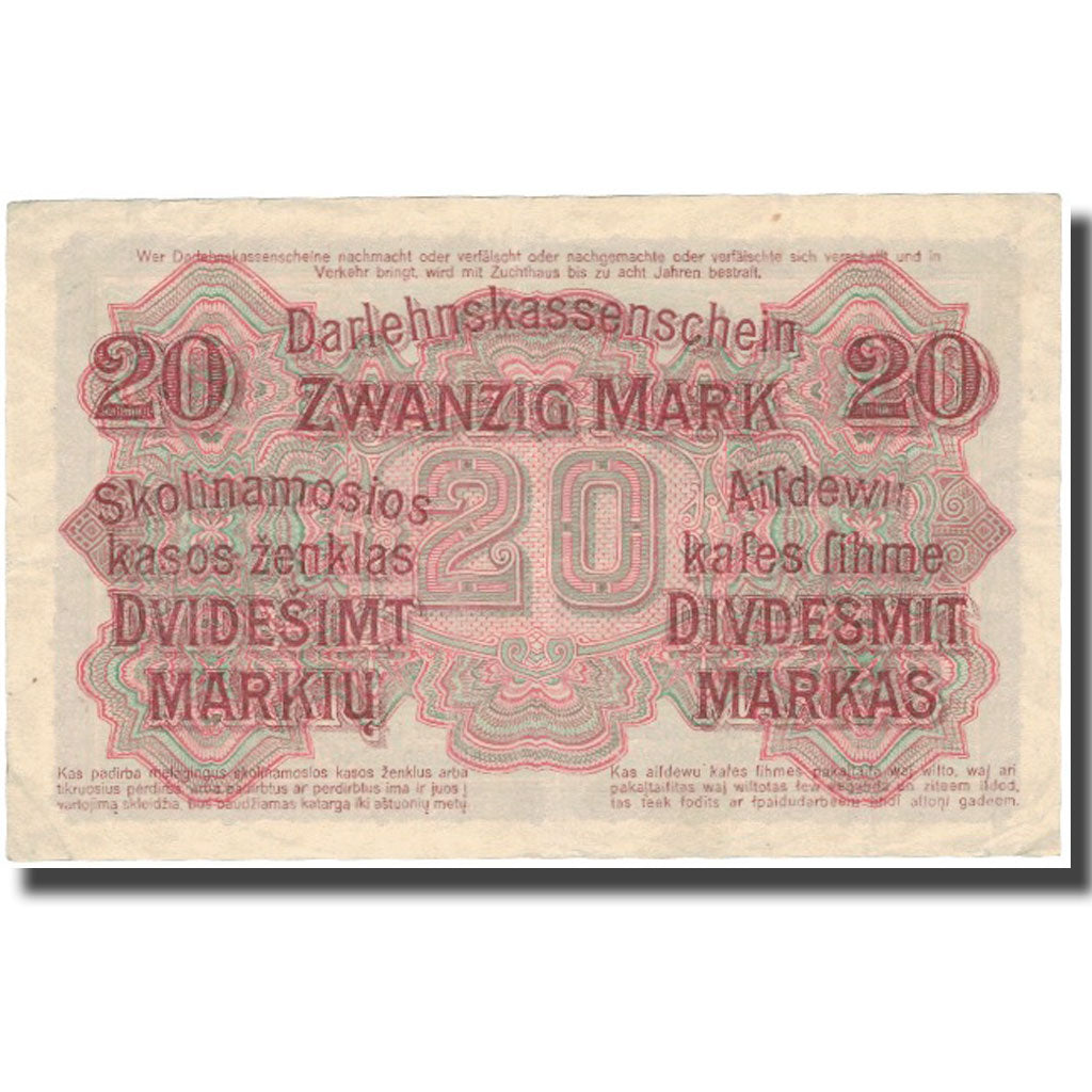 Banknote, Germany, 20 Mark, 1918, 1918-04-04, KM:R131, AU(50-53)
