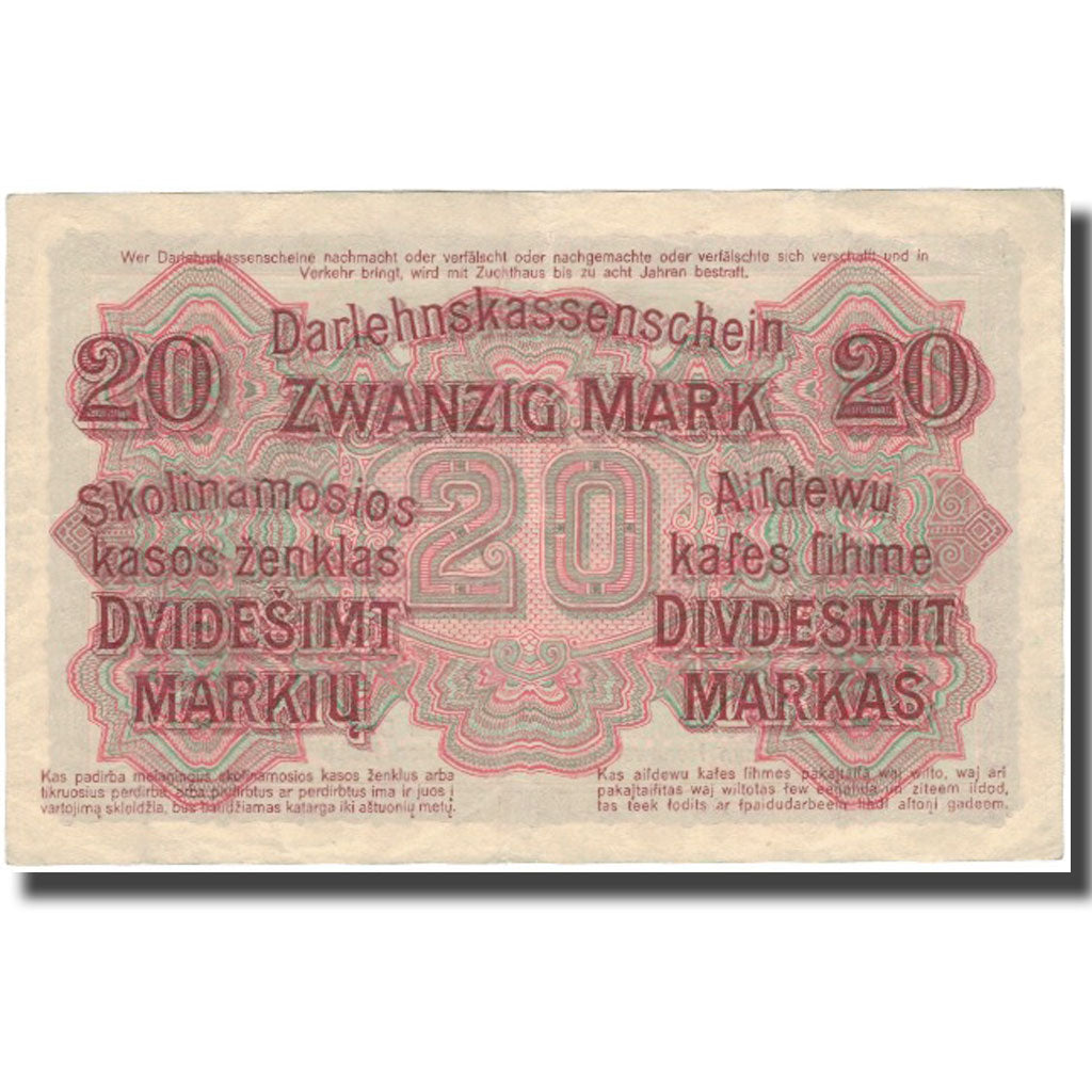 Banknote, Germany, 20 Mark, 1918, 1918-04-04, KM:R131, AU(55-58)
