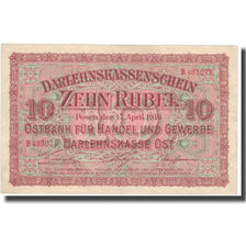 Banknote, Germany, 10 Rubel, 1916, 17.4.1916, KM:R124, AU(55-58)