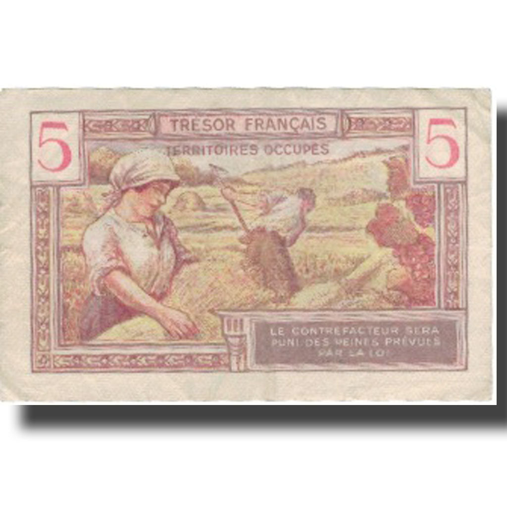Francia, 5 Francs, 1947 French Treasury, Undated (1947), BC, Fayette:VF29.1