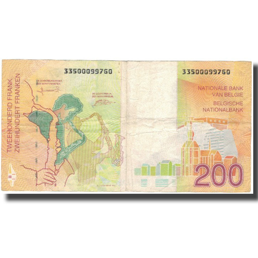 Banknote, Belgium, 200 Francs, 1995, Undated (1995), KM:148, VF(30-35)