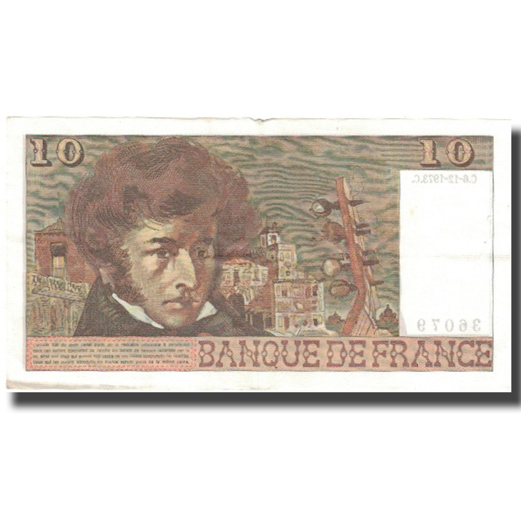 França, 10 Francs, Berlioz, 1973, 1973-12-06, EF(40-45), Fayette:63.2, KM:150a