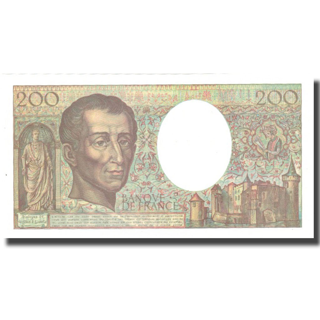 Francja, 200 Francs, Montesquieu, 1992, 1992, UNC(64), Fayette:70.12c, KM:155b