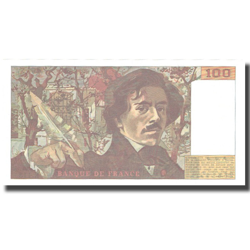 Francia, 100 Francs, Delacroix, 1986, 1986, UNC, Fayette:69.10, KM:154b