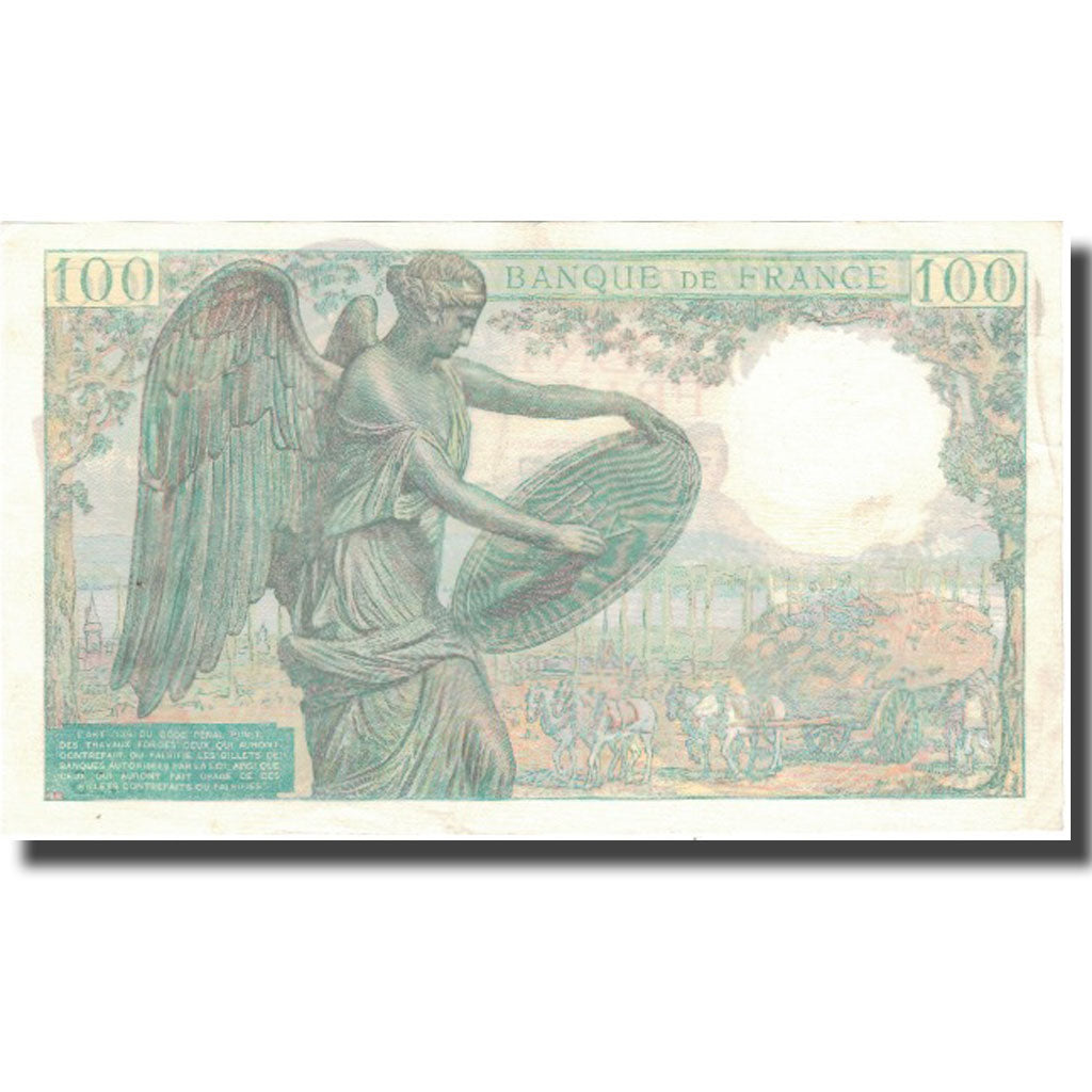 France, 100 Francs, Descartes, 1942, 1942-05-15, TTB+, Fayette:27.1, KM:101a
