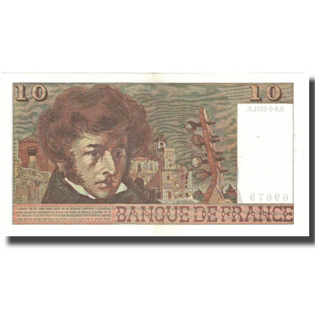 Frankrijk, 10 Francs, Berlioz, 1974, 1974-06-06, SUP, Fayette:63.5, KM:150a