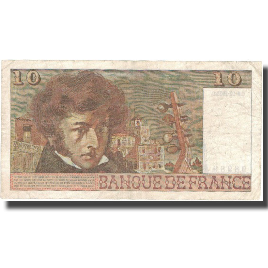 França, 10 Francs, Berlioz, 1973, 1973-12-06, VF(30-35), Fayette:63.2, KM:150a