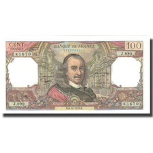 França, 100 Francs, Corneille, 1975, 1975-11-06, UNC(65-70), Fayette:65.50