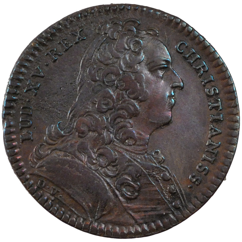 France, Royal, Token, 1740, EF(40-45), Copper, Feuardent #2051, 7.22