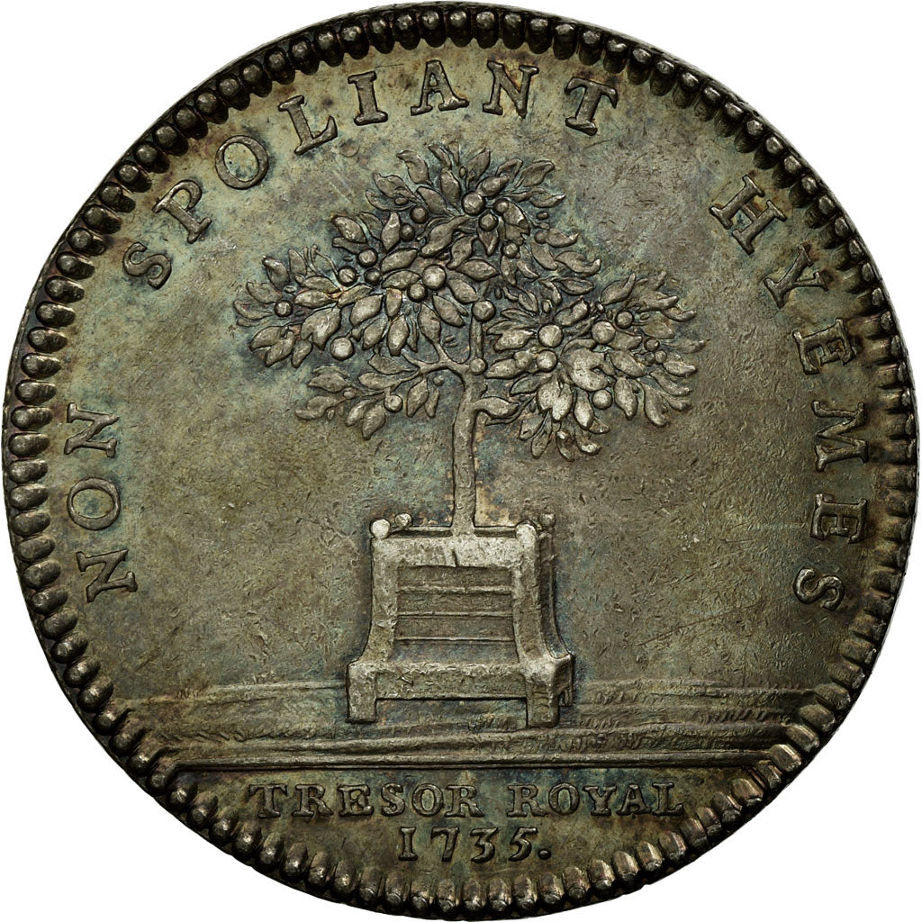 France, Token, Royal, 1735, AU(55-58), Silver, Feuardent:2041